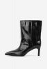 Ботильоны из натуральной кожи на шпильке черные
